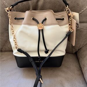 Anne Klein Tri-Color Bucket Bag